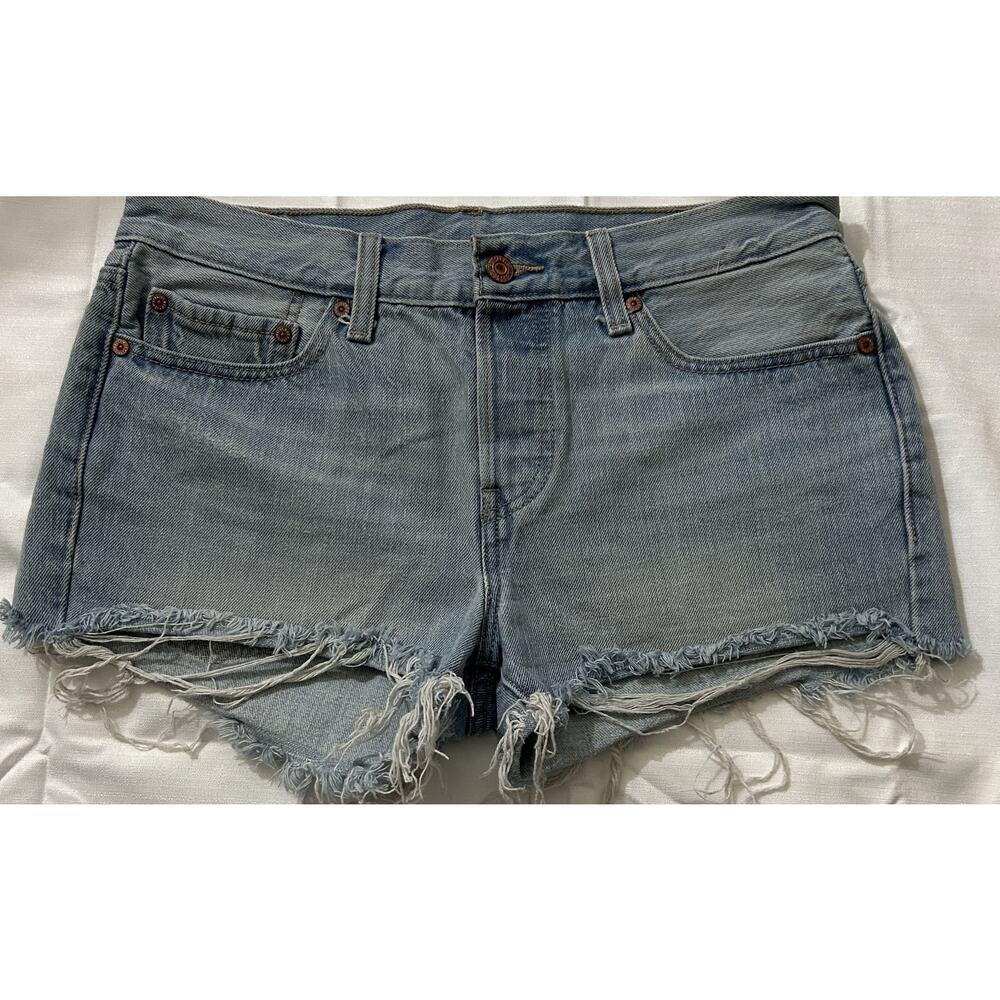 Levi's 501 Denim Jean Shorts-l Light Wash Size 27
